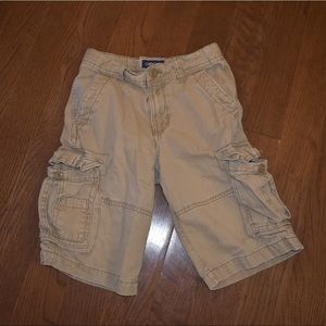 Khaki cargo shorts